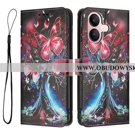 Etui Folio Vivo V60 Lite Drzewo Motyli