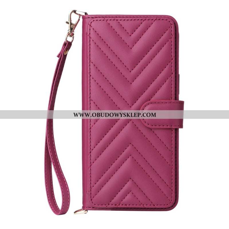 Etui Folio Vivo X200 Fe Pikowana Z Paskiem I Paskiem Na Ramię