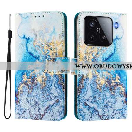 Etui Folio Xiaomi 15 Motyw Oceanicznego Marmuru Etui Ochronne