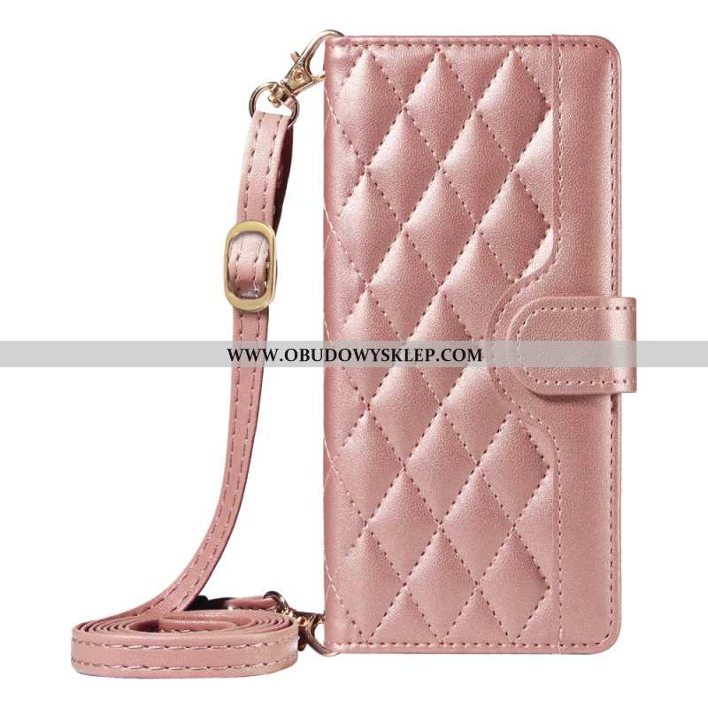 Etui Folio Xiaomi 15 Ultra Wyściełana Z Paskiem I Paskiem Na Ramię