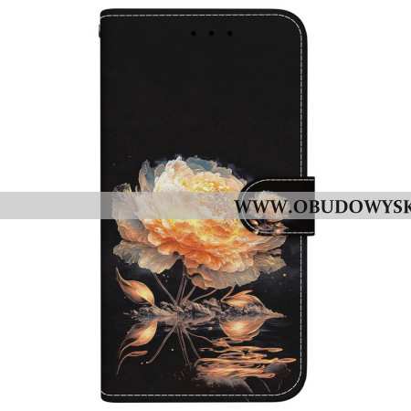 Etui Folio Xiaomi 15 Ultra Złota Piwonia Etui Ochronne