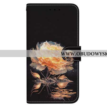 Etui Folio Xiaomi 15 Złota Piwonia