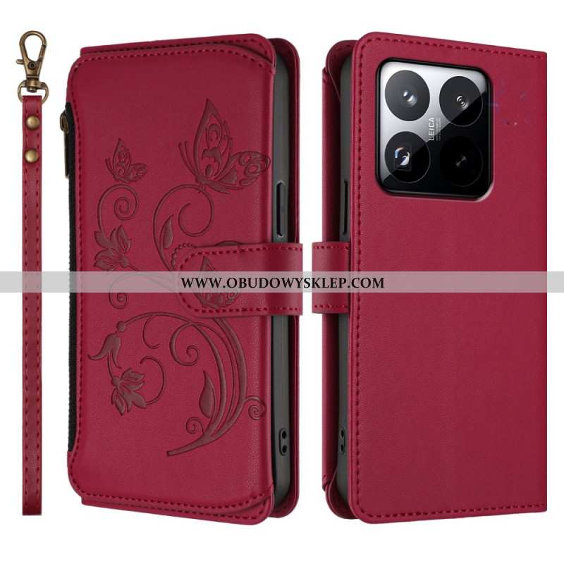 Etui Folio Xiaomi 15t 6 Etui Na Karty Rfid I Smycz