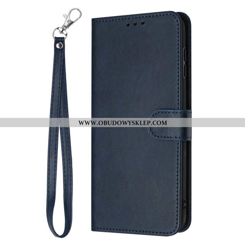 Etui Folio Xiaomi 15t Pro Efekt Skóry Z Paskiem Etui Ochronne