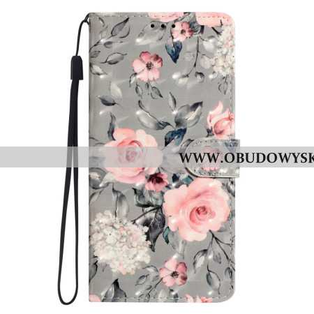 Etui Folio Xiaomi 15t Pro Różowe Kwiaty Etui Ochronne