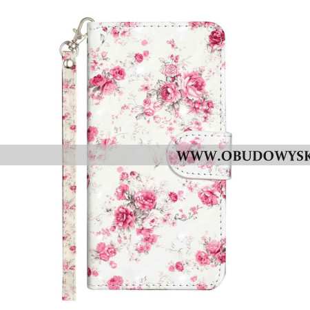 Etui Folio Xiaomi 15t Pro Smycz Róże Etui Ochronne