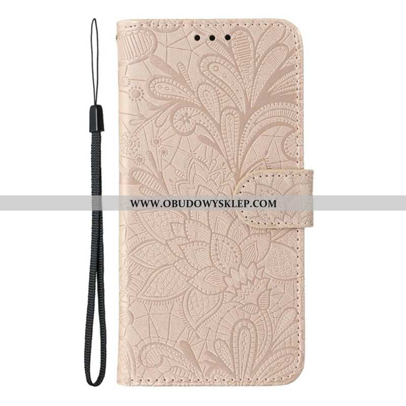 Etui Folio Xiaomi 17 Kwiatowy Wzór Koronki Etui Ochronne