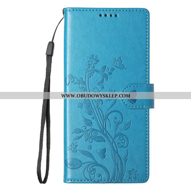 Etui Folio Xiaomi 17 Pro Kwiatowy Wzór Motyla Etui Ochronne