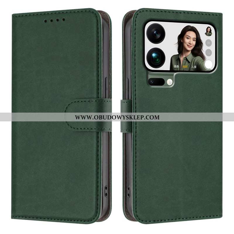 Etui Folio Xiaomi 17 Pro Max Gładka Skóra Ekologiczna