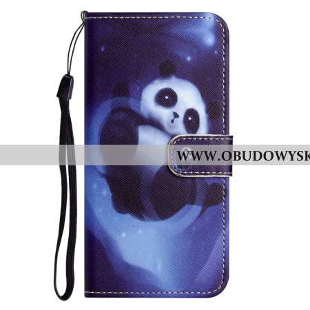 Etui Folio Xiaomi Redmi Note 14 4g Kosmiczna Panda Etui Ochronne