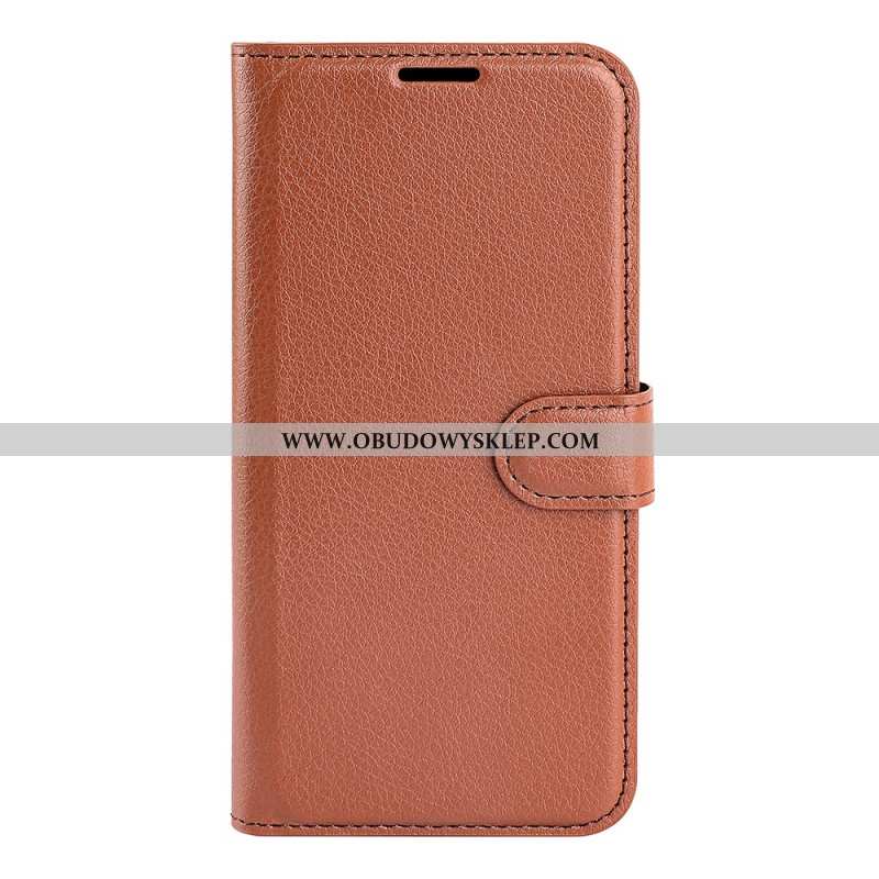 Etui Folio Xiaomi Redmi Note 14 5g Klasyczna Sztuczna Skóra Liczi