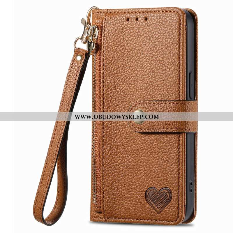 Etui Folio Xiaomi Redmi Note 14 5g Rfid Z Portfelem I Kieszenią Na Suwak Rfid