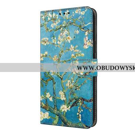 Etui Folio Xiaomi Redmi Note 14 Pro 4g Białe Gałęzie