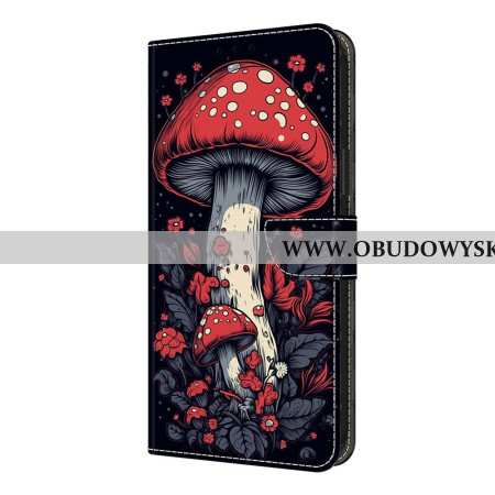 Etui Folio Xiaomi Redmi Note 14 Pro 4g CZerwony Grzyb Etui Ochronne
