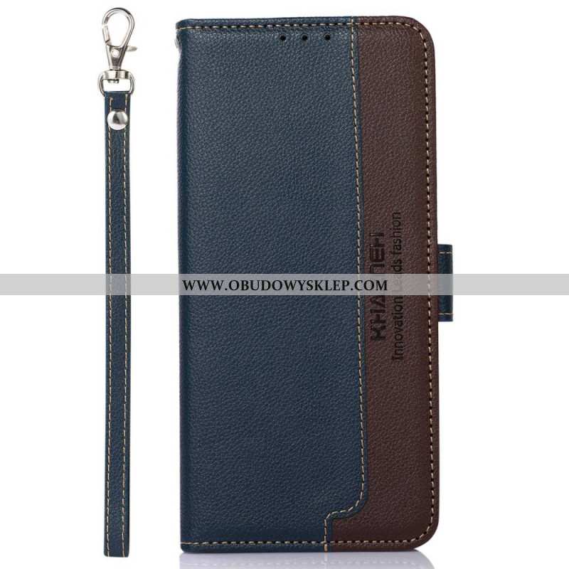 Etui Folio Xiaomi Redmi Note 14 Pro 4g Dwukolorowy Khazneh Rfid Etui Ochronne