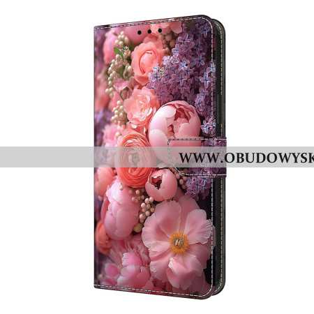 Etui Folio Xiaomi Redmi Note 14 Pro 4g Kwiecisty Etui Ochronne