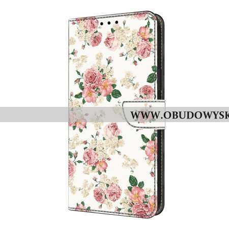 Etui Folio Xiaomi Redmi Note 14 Pro 4g Piwonie