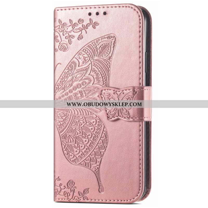 Etui Folio Xiaomi Redmi Note 14 Pro 5g Barokowy Motyl Etui Ochronne