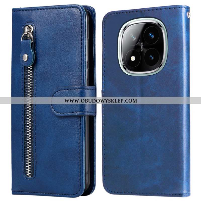 Etui Folio Xiaomi Redmi Note 14 Pro 5g Kieszeń Na Zamek Etui Ochronne