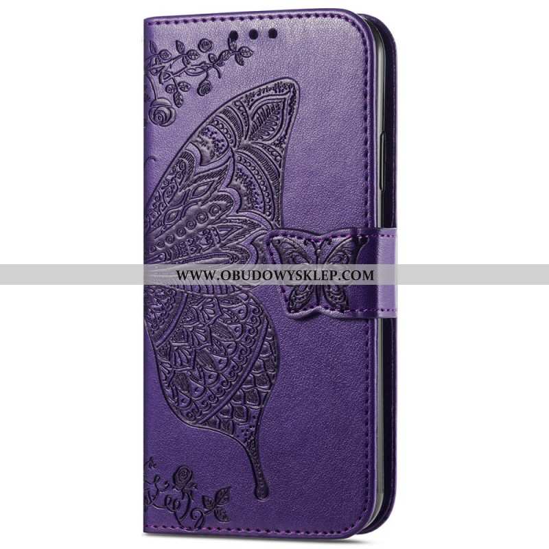 Etui Folio Xiaomi Redmi Note 14 Pro Plus 5g Barokowy Motyl Etui Ochronne