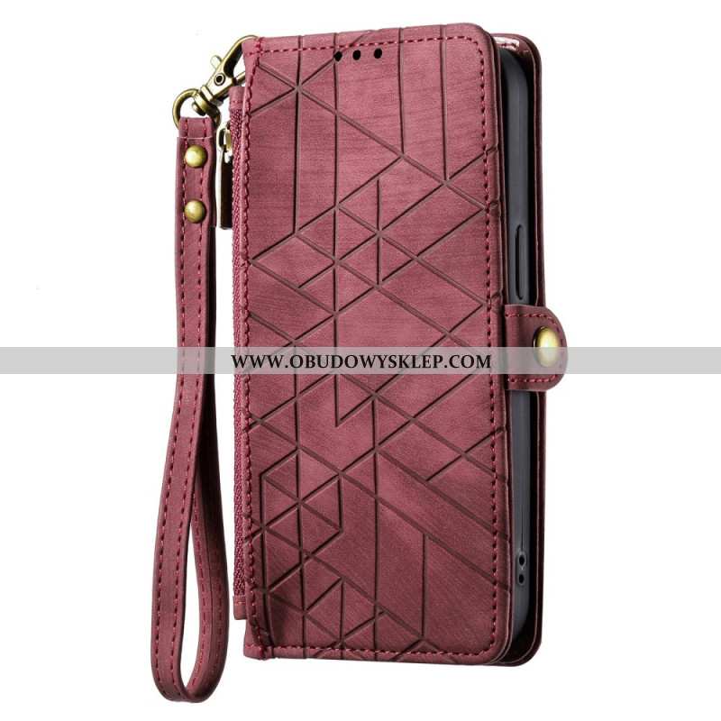 Etui Folio Xiaomi Redmi Note 14 Pro Plus 5g Portfel W Geometryczne Linie Etui Ochronne