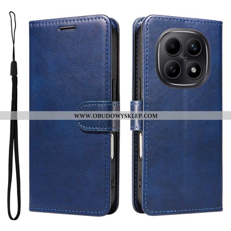 Etui Folio Xiaomi Redmi Note 15 5g Gładki Efekt Skóry Etui Ochronne