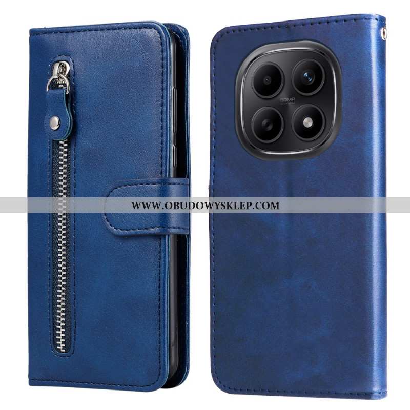 Etui Folio Xiaomi Redmi Note 15 5g Kieszeń Na Zamek Błyskawiczny Etui Ochronne