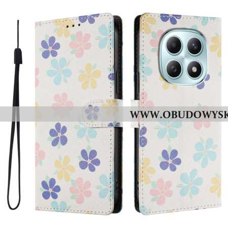 Etui Folio Xiaomi Redmi Note 15 5g Kolorowe Kwiaty Etui Ochronne