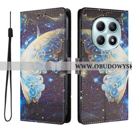 Etui Folio Xiaomi Redmi Note 15 5g Motyl Z Gwiazdami Etui Ochronne