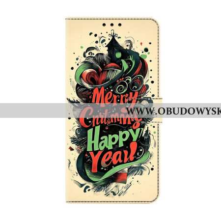 Etui Folio Xiaomi Redmi Note 15 5g Świąteczne Graffiti