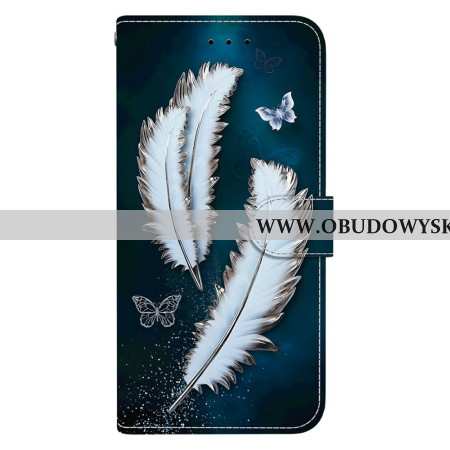 Etui Folio Xiaomi Redmi Note 15 Pro 5g Białe Pióra