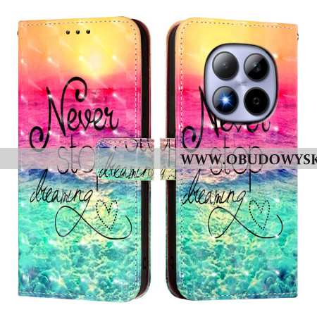 Etui Folio Xiaomi Redmi Note 15 Pro 5g Nigdy Nie Przestawaj Marzyć