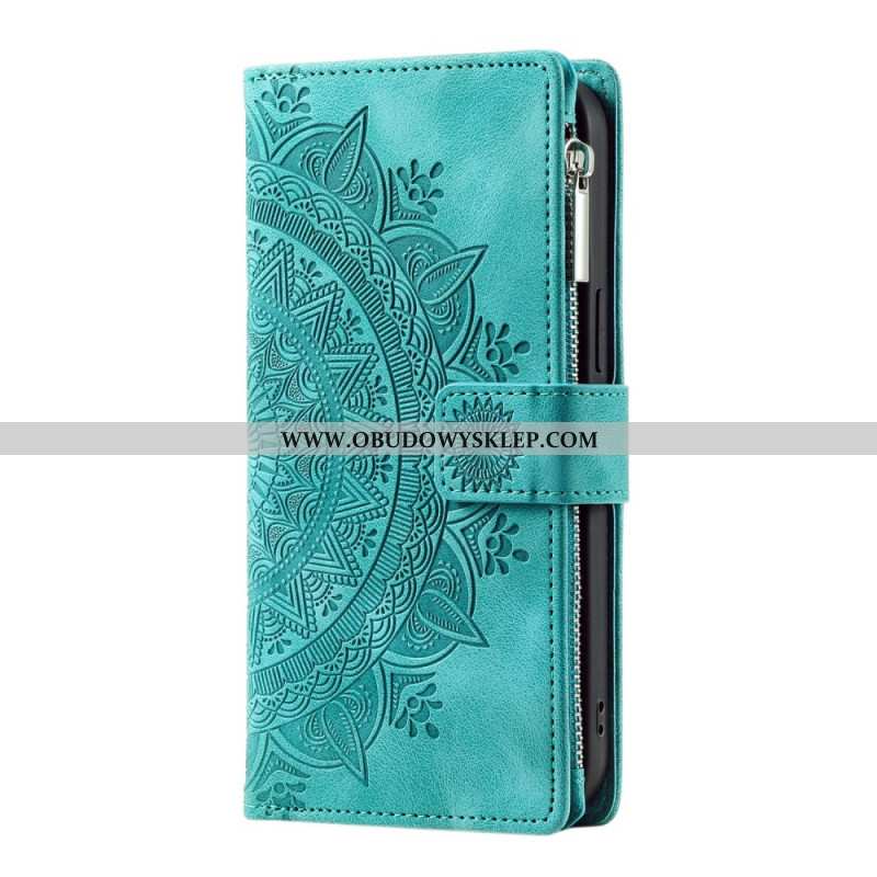 Etui Folio Xiaomi Redmi Note 15 Pro 5g Portfel Z Efektem Zamszu Mandali W Kwiaty Etui Ochronne