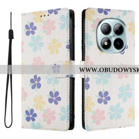 Etui Folio Xiaomi Redmi Note 15 Pro Plus 5g Małe Kwiaty Etui Ochronne