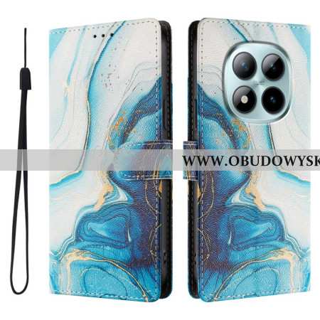 Etui Folio Xiaomi Redmi Note 15 Pro Plus 5g Niebieski Marmur
