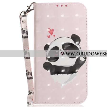 Etui Folio Xiaomi Redmi Note 15 Pro Plus 5g Panda Love Ze Smyczką