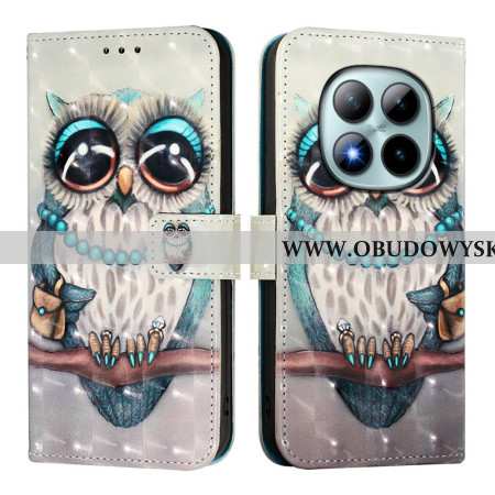 Etui Folio Xiaomi Redmi Note 15 Pro Plus 5g Szara Sowa