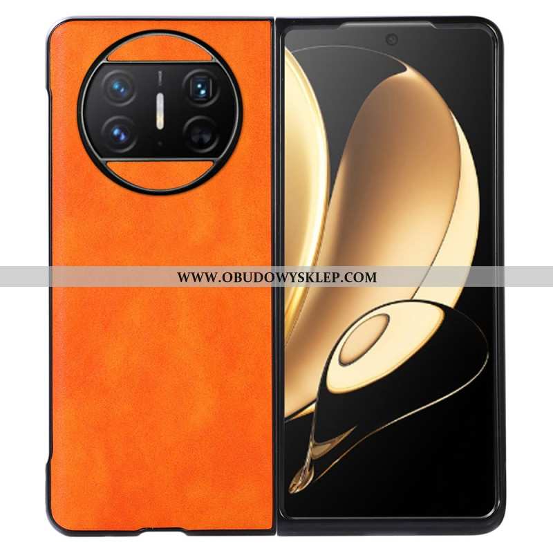 Etui Huawei Mate X3 Wzór Ze Sztucznej Skóry Liczi