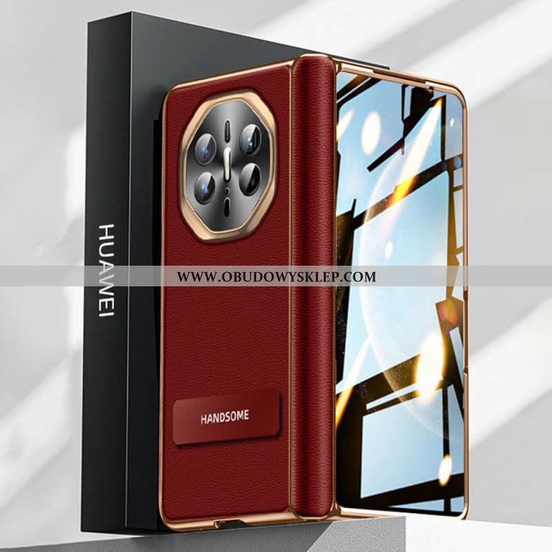 Etui Huawei Mate X6 Teksturowana Skóra Ekologiczna Z Folią Ochronną