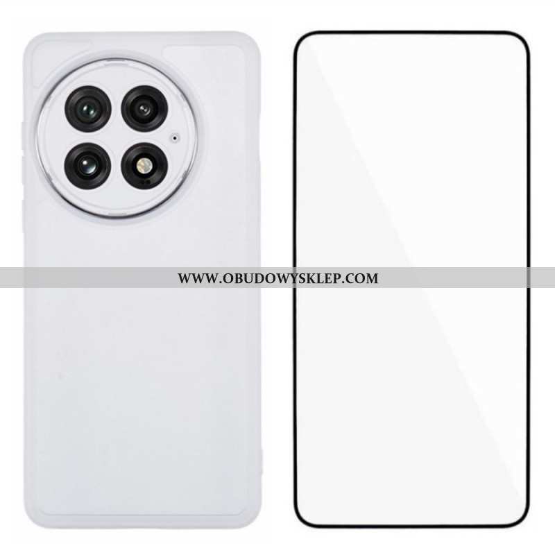 Etui Oneplus 13 Przyciemniane Przezroczyste Szkło Hartowane 2 W 1 Etui Ochronne