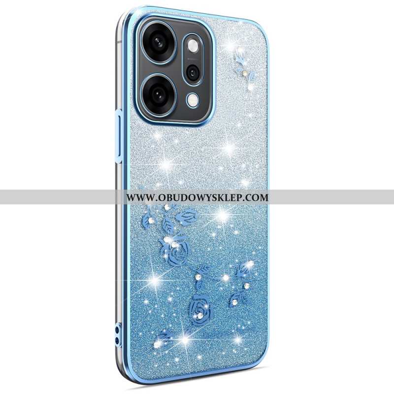 Etui Oppo Reno 14 5g Kwiaty I Cyrkonie