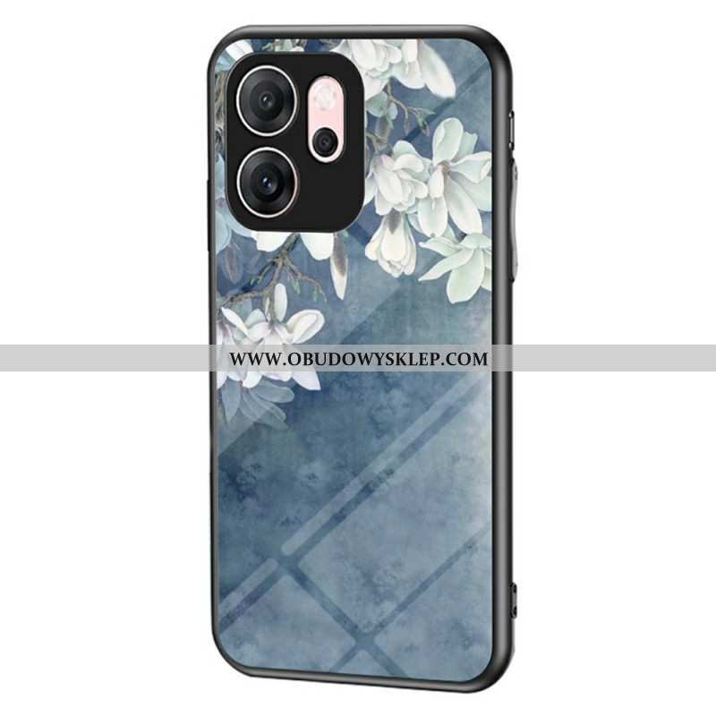 Etui Oppo Reno 14f 5g Szkło Hartowane Kwiatowy Wzór