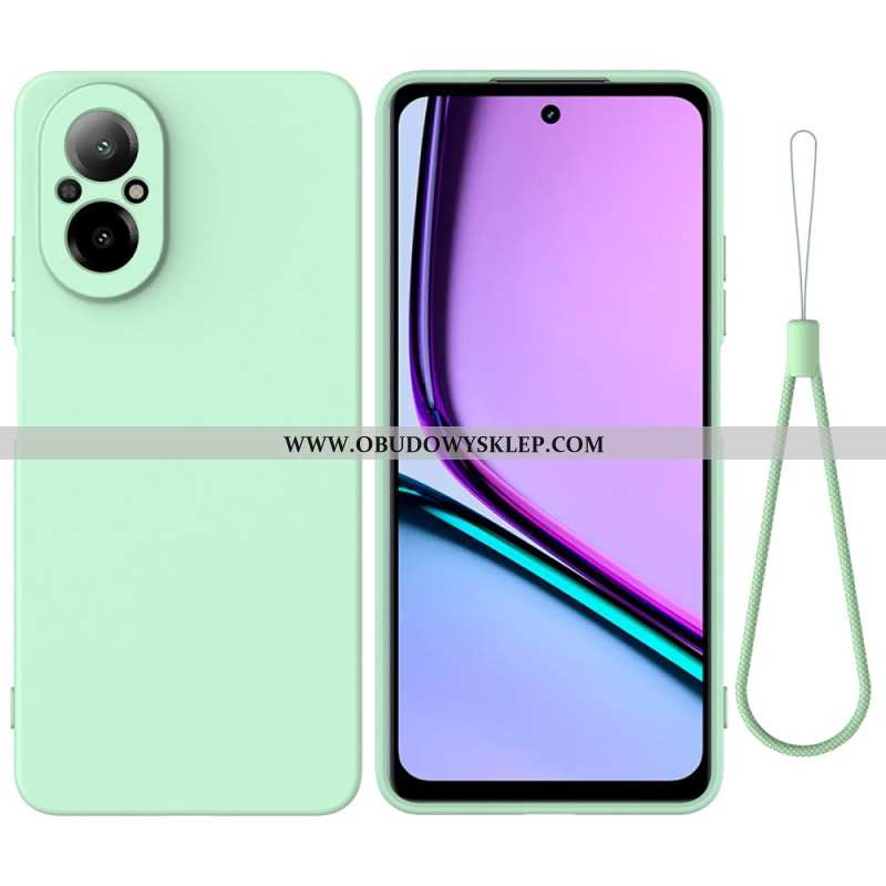 Etui Realme C67 Płynny Silikon Z Paskiem Etui Ochronne