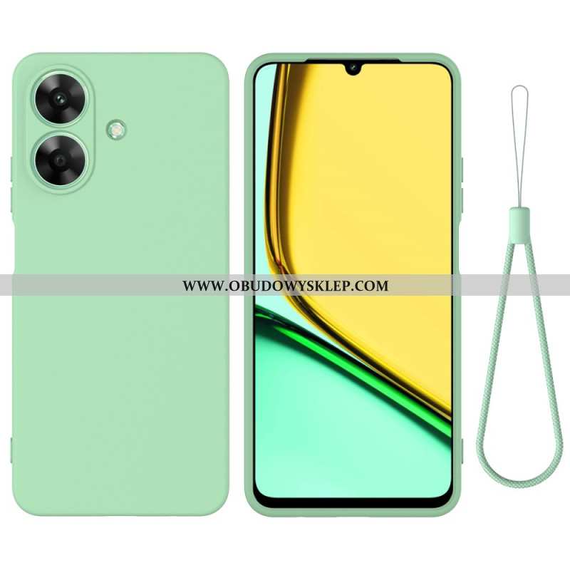Etui Realme Note 60 Płynny Silikon Ze Smyczą