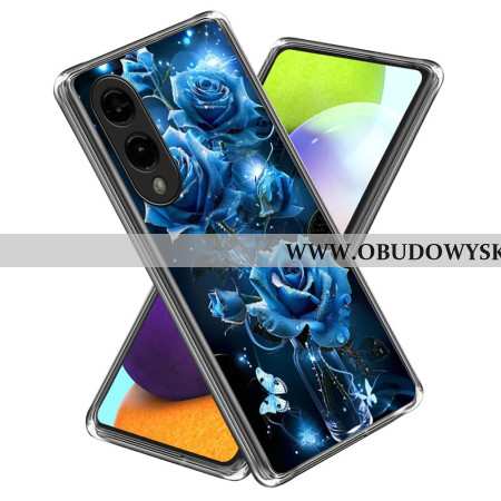 Etui Samsung Galaxy S25 5g Edge Wzór Niebieskich Róż