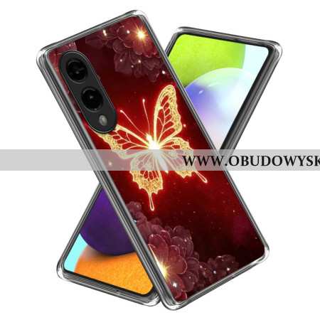 Etui Samsung Galaxy S25 5g Edge Złoty Motyl Etui Ochronne