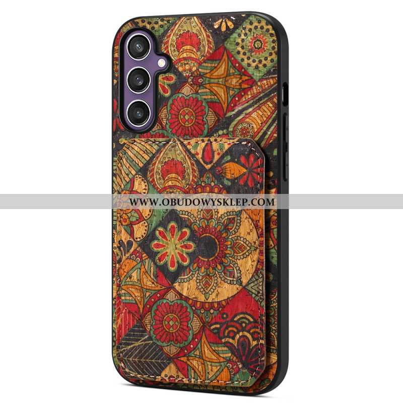 Etui Samsung Galaxy S25 5g Kwiatowy Uchwyt Na Karty I Stojak