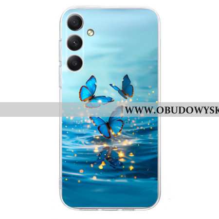 Etui Samsung Galaxy S25 Fe Niebieskie Motyle