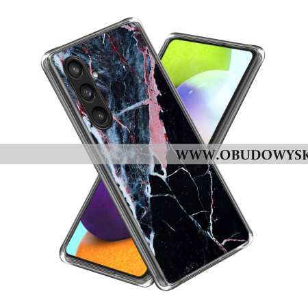 Etui Samsung Galaxy S25 Plus 5g CZarno-różowy Marmur