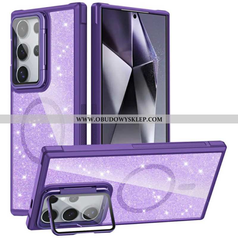 Etui Samsung Galaxy S25 Ultra 5g Brokat Z Wbudowaną Podstawką